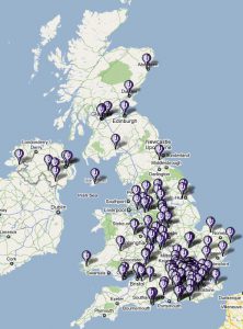 Customer location map Javascript example