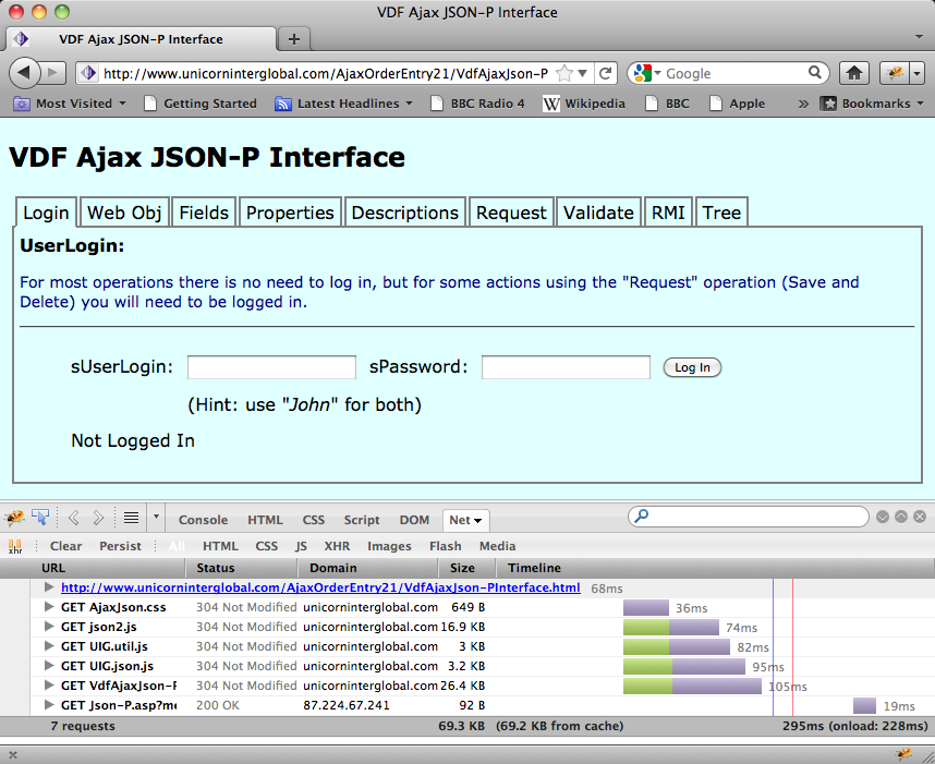 VDF Ajax JSON-P Interface Example image 2