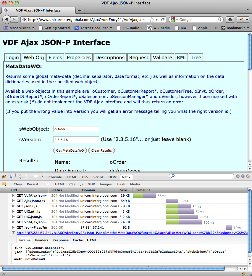 VDF Ajax JSON-P Interface Example image 3