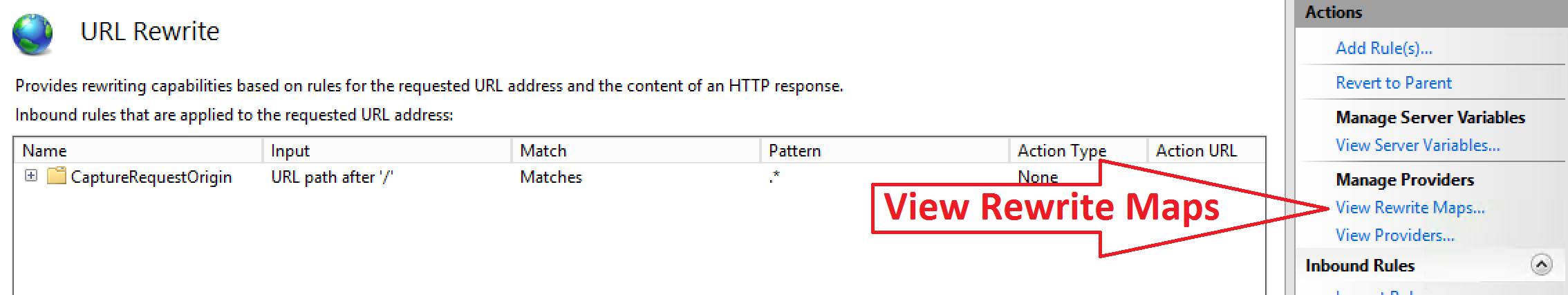 CORS - view rewrite maps example