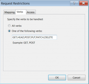Request Restrictions dialog