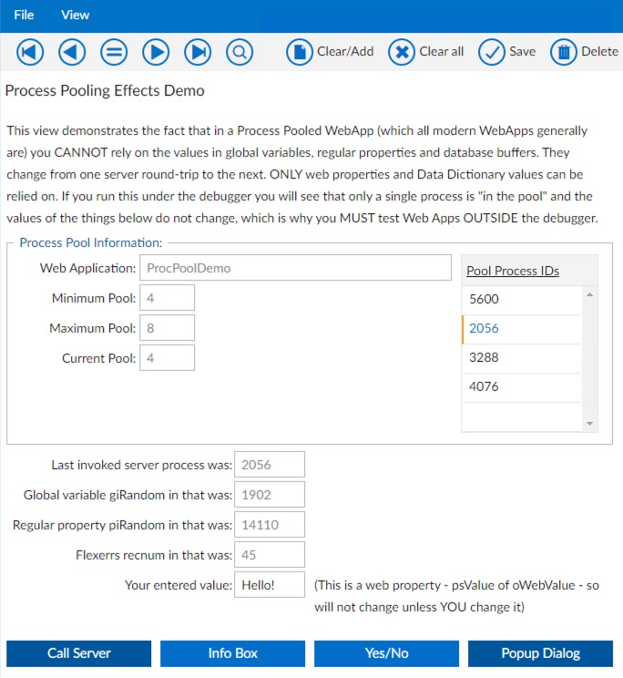 DataFlex WebApp Process Pooling