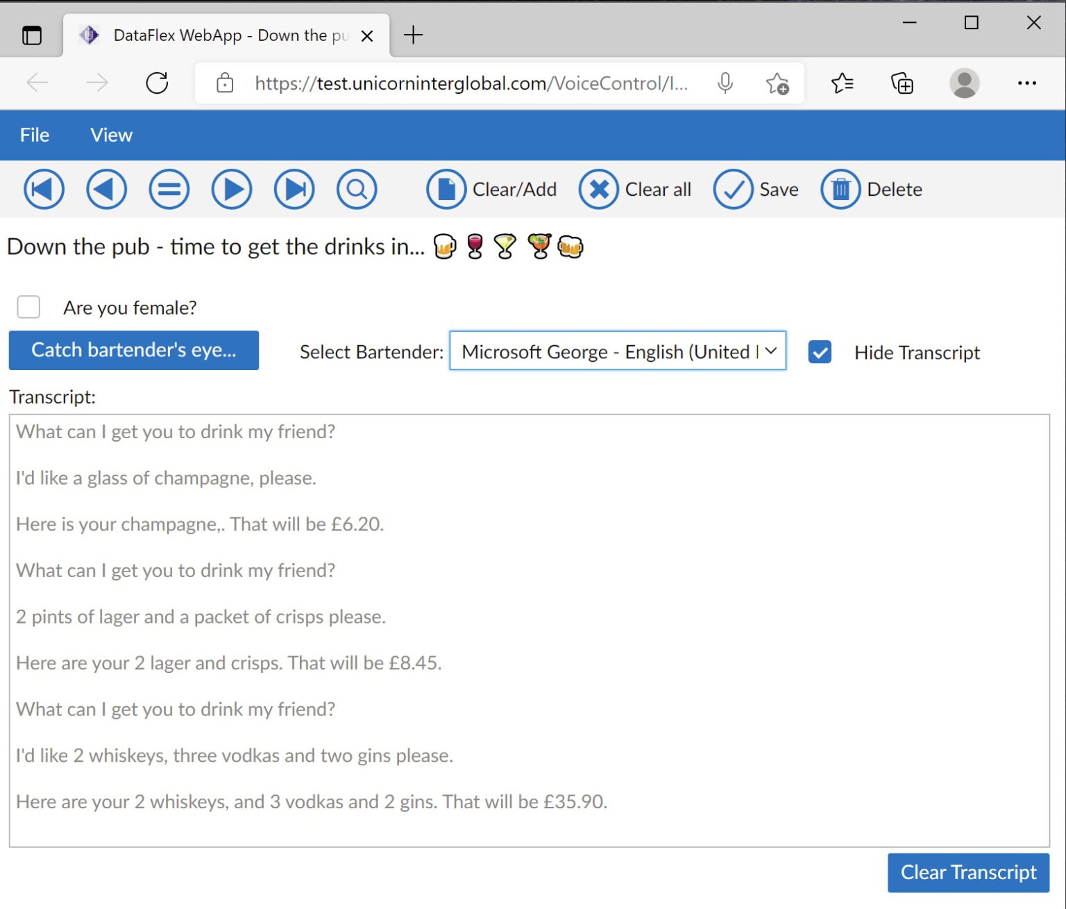 Voice Controlled WebApps with DataFlex - Unicorn InterGlobal